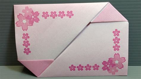 Origami Sakura Blossom T Card Envelope Print At Home Youtube