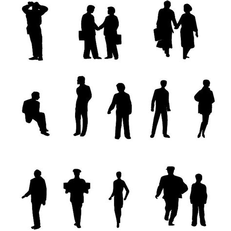 People Vector Silhouettesai Free Vector Download Freeimages