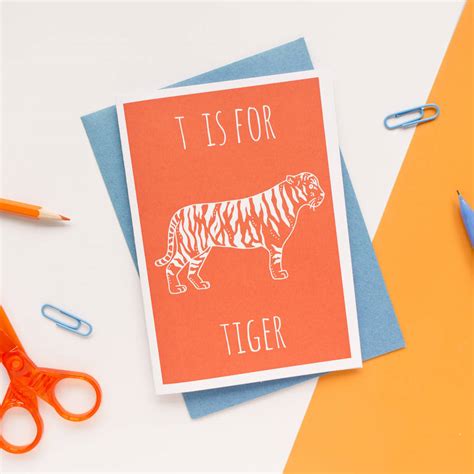 The tiger card is also used to access the tiger club accounts and dining plan once an account has been established. tiger card by darwin designs | notonthehighstreet.com