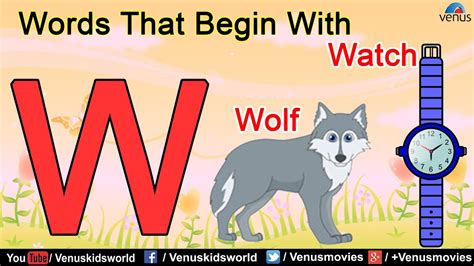 Get regular language learning tips, resources and updates, starting with. Words That Begin With 'W' - YouTube