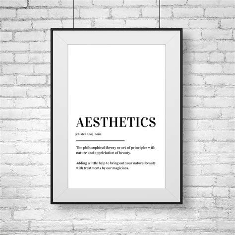 Aesthetics Definition Print Poster Etsy