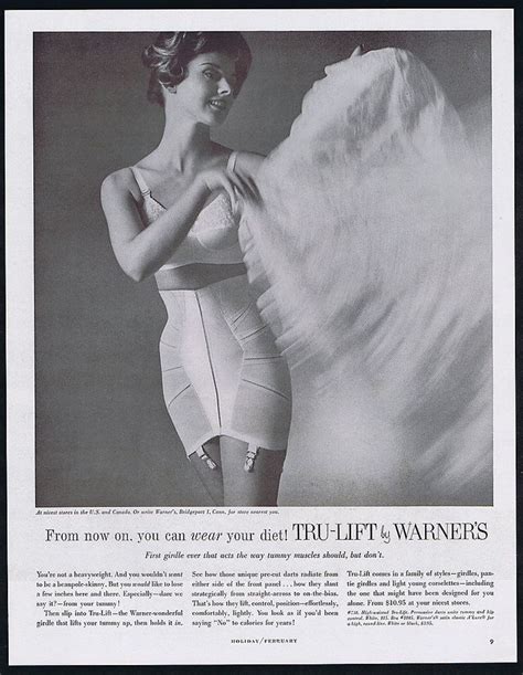1959 Warners True Lift Girdle Bra Vintage Print Ad Ropa Interior