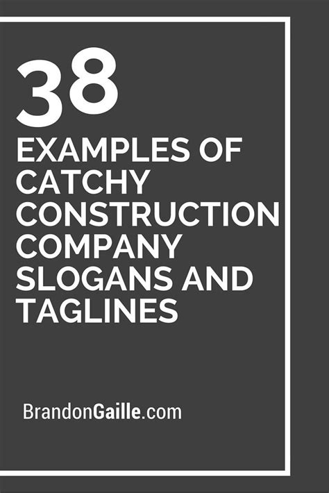 101 Examples Of Catchy Construction Company Slogans And Taglines