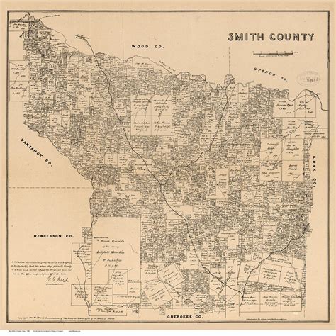 Smith County Texas 1880 Old Map Reprint Old Maps