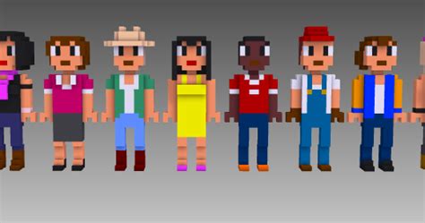 My Voxel People Set Johns Creative Space