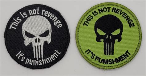 Tactical Skull Patch This Is Not Revenge Its Punishment Patch Hook F