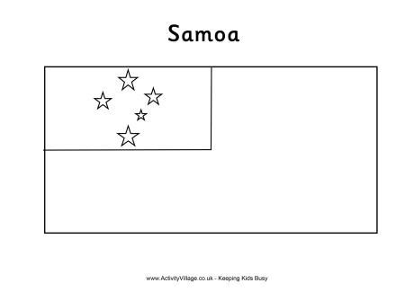 Coloring is essential to the overall development of a child. Samoa Flag Colouring Page