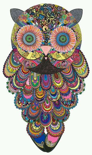 Ellie Psychedelic Owl Art Amazing Trippy Owl Owllover74 Flickr