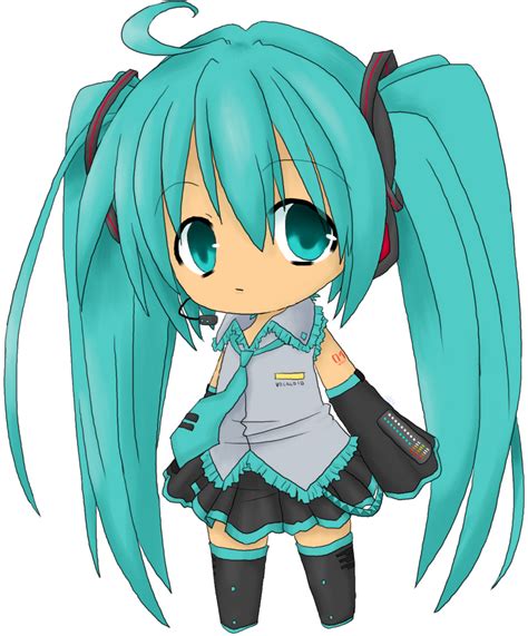 Colored Chibi Miku Lineart By Reimstar On Deviantart