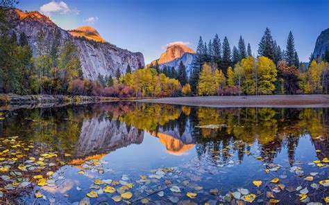 Yosemite National Park California Merced River Autumn Reflection