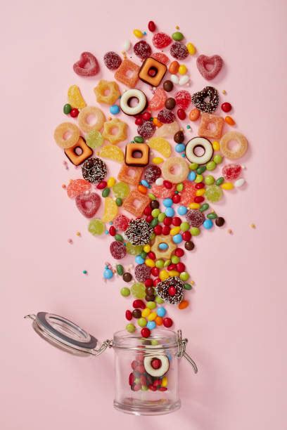 Candy Jellybean Jar Spilling Stock Photos Pictures And Royalty Free