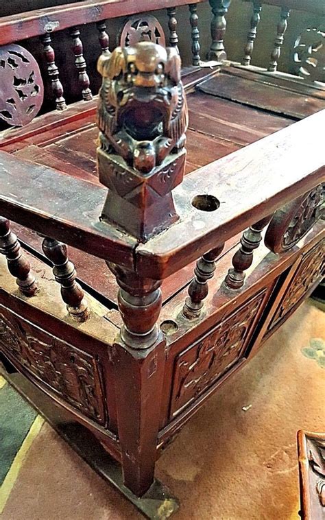 Jaws baby crib source unique infant bed designed and made by talented sculptor joseph reginella. Unusual Antique Chinese Baby Bed Rocking Crib Carved ...