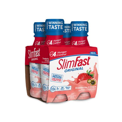 Slimfast Original Ready To Drink Meal Replacement Shakes Strawberries