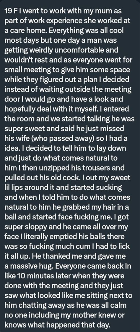 Pervconfession On Twitter She Sucked A Guy At Her Moms Work