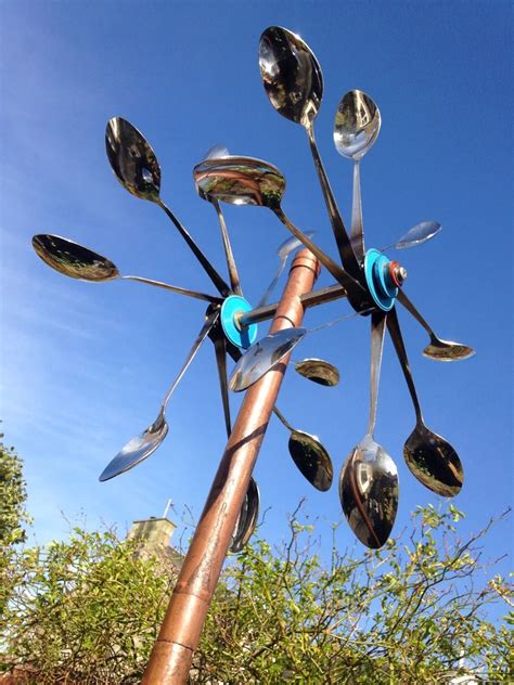 My New Spoon Wind Spinner Made From Scrap Metal With Images Kinetic