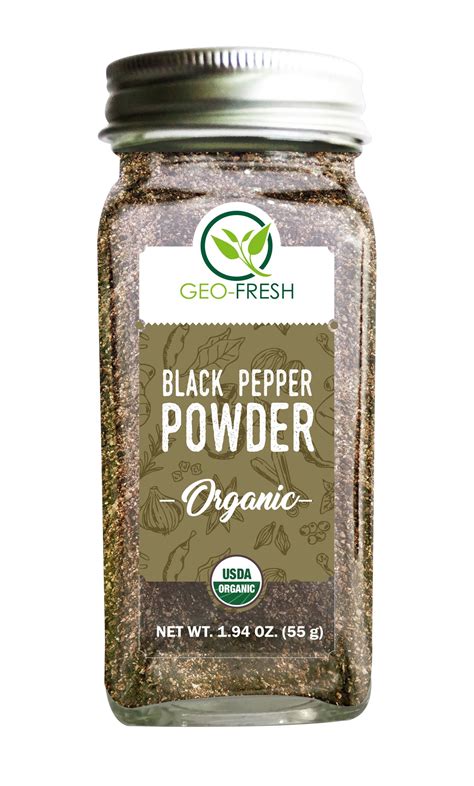 Geo Fresh Organic Black Pepper Powder 55g