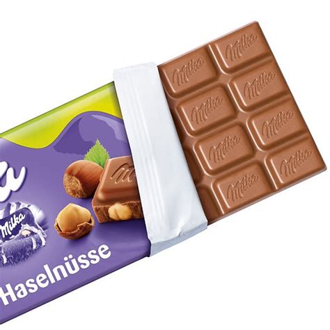 Milka Chocolate Bar Whole Hazelnuts 100g German Health Beauty