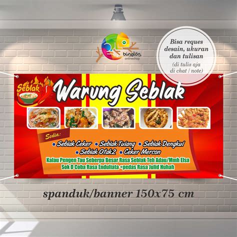 Spanduk Banner X Cm Spanduk Warung Seblak Spanduk Sosis Bakar My Xxx