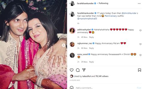 Farah Khan Celebrates 17 Years Of Togetherness With Husband Shirish Kunder