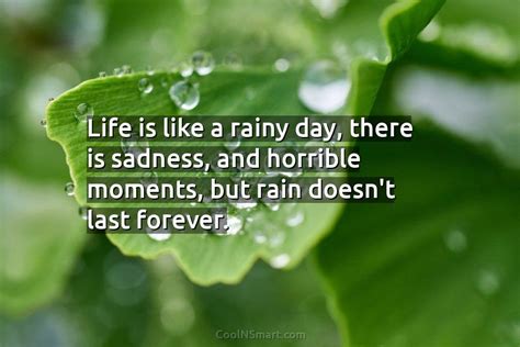Quote Life Is Like A Rainy Day There Is Sadness And Horrible Moments