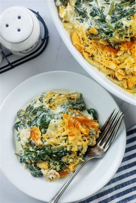 Transfer spinach mixture to dish. Favorite Creamed Spinach Casserole — Buns In My Oven