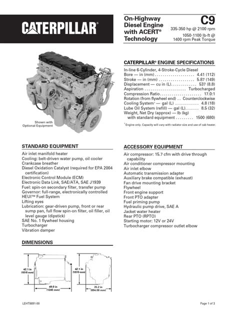 The way we honor and appreciate our furry felin it's. Caterpillar C9 Engine Specs | Horsepower | Diesel Engine