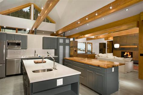 Our beams are crafted from molds made of real timber, so they look perfectly genuine. Rounds - Contemporary - Kitchen - Denver - by Rockridge ...