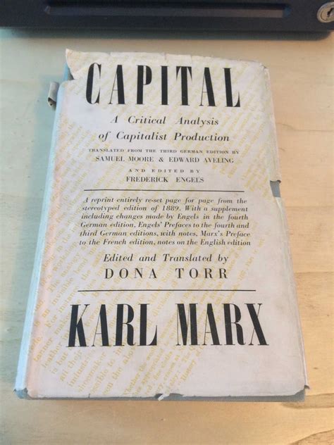 capital a critical analysis of capitalist production vol i by marx karl very good hardcover