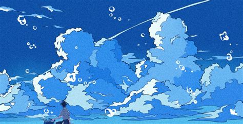 Blue Aesthetic Anime Desktop Wallpapers Wallpaper Cave
