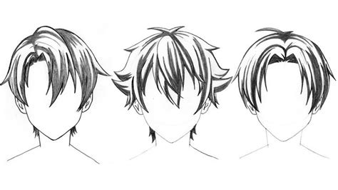 3 Hairstyle To Draw Anime Hair Boy How To Drawing Anime