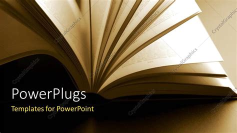 Powerpoint Template Close Up Shot Of Abstract Open Book Pages 18286