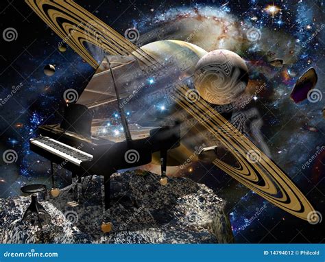 Music And Space Stock Illustration Illustration Of Nebulae 14794012