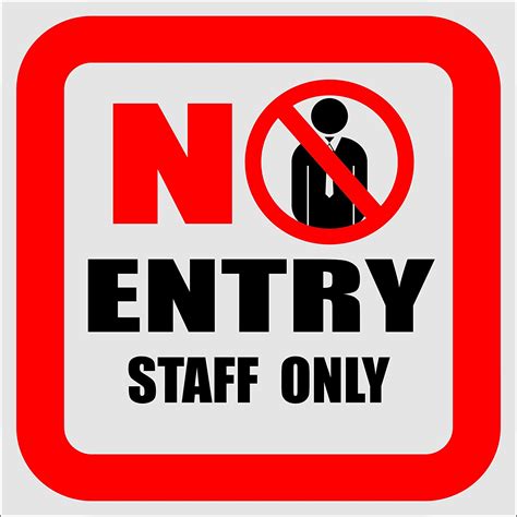 Do Not Enter Staff Only Sign Printable