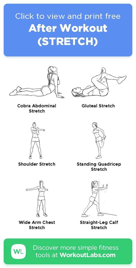 After Workout Stretch Click To View And Print This Illustrated