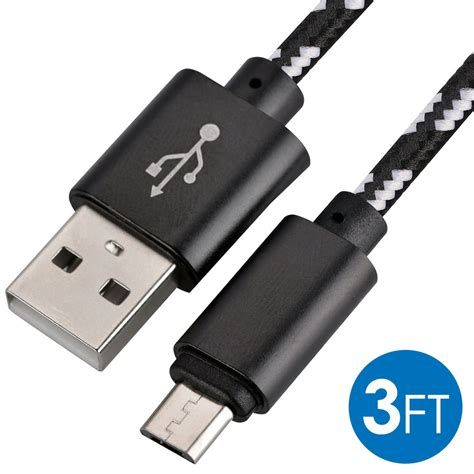 Micro Usb Cable Charger For Samsung Galaxy Android Phones 3ft Micro