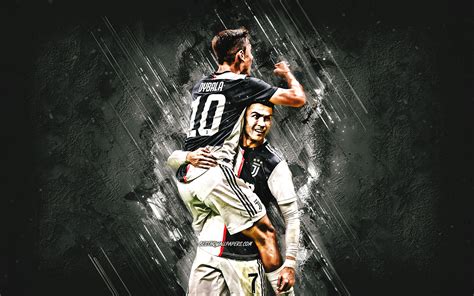 Download Wallpapers Paulo Dybala Cristiano Ronaldo Juventus Fc