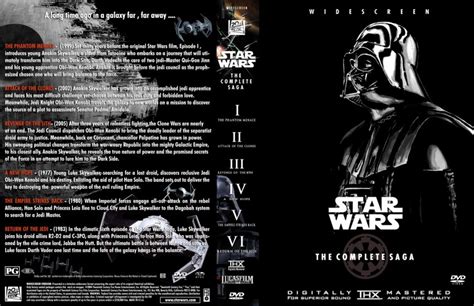 Star Wars The Complete Saga Movie Dvd Custom Covers 741star Wars