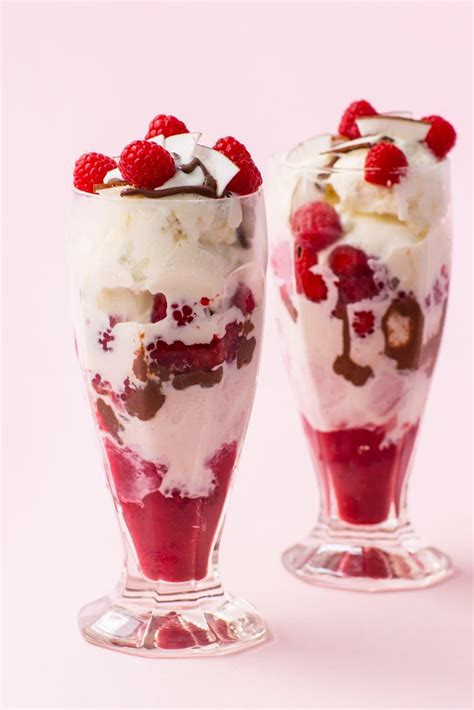 Raspberry And Coconut Ice Cream Sundae Recipe Great British Chefs