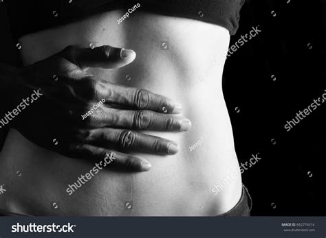 Mans Hand Caressing Womans Belly Stock Photo Shutterstock
