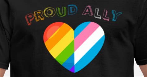 Proud Ally Shirt Transgender Pride Flag Gay Pride Mens T Shirt
