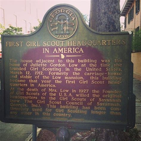 Girl Scout First Headquarters Girl Scouts Savannah Georgia Vacation