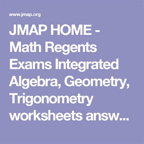 225.8525° convert each radian measure into degrees. JMAP HOME - Math Regents Exams Integrated Algebra ...