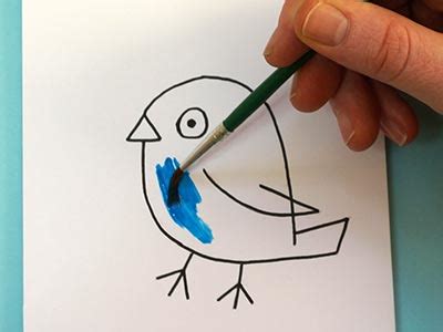 Dieses prinzip hilft besonders kleineren kindern zu lernen was sie wie färben sollten. Knuffigen Vogel zeichnen | kreativraum24