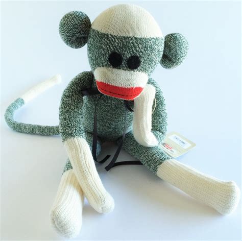 Large Green Rockford Red Heel Sock Monkey Sock Monkey | Etsy | Handmade sock monkey, Sock monkey 