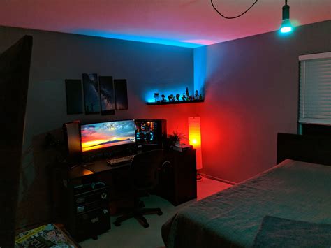 Small Gaming Bedroom Setup 17 Game Room Ideas On A Budget 2021
