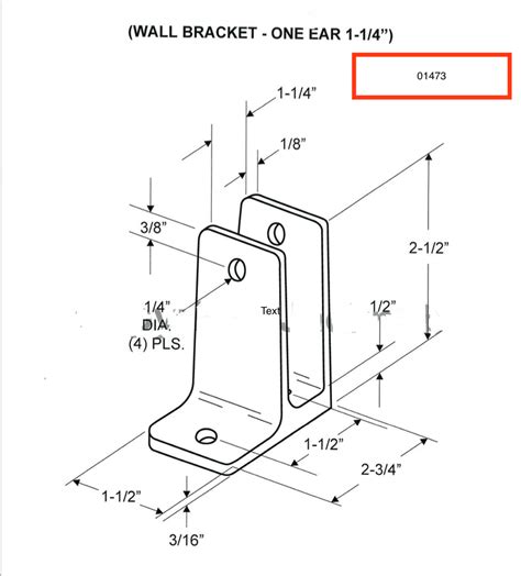 Single Ear Wall Bracket 1 14 X 2 12 For Toilet Partition Equiparts