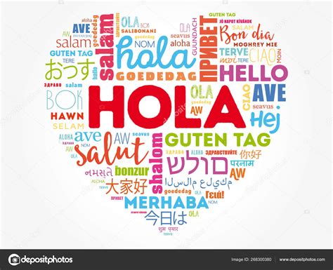 Hola Hello Greeting In Spanish — Stock Vector © Dizanna 268300380