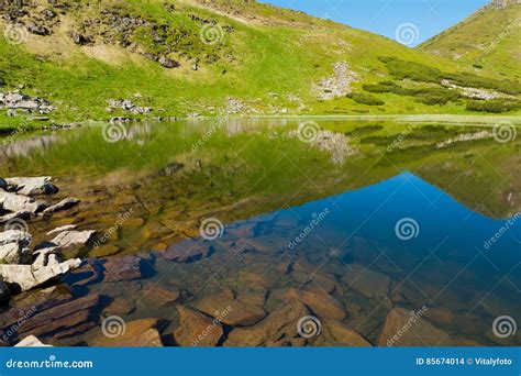 Nesamovyte Lake In Carpathians Stock Photo Image Of Beautiful Blue