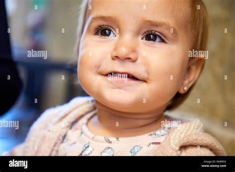 Close Up Of Cute Little Girl Stock Photo Alamy