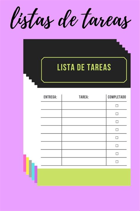 Listas De Tareas Lista De Tareas Planificador De Tareas Planificador De La Escuela